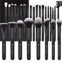DUcare Professional Makeup Brushes Set 27Pcs Makeup Brush Set Premium Synthetic Kabuki Foundation Blending Face Powder Blush Concealers Eye Shadows Brushes (black)