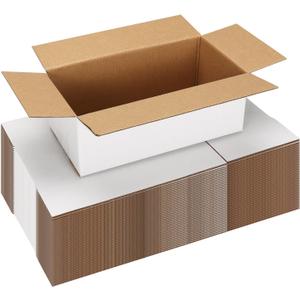 Shipping Boxes 8X4X3 Set of 40, White Corrugated Cardboard Box for Mailing Business Packaging