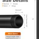 Black Iron Pipes,Industrial Punk DIY,Black,1"x 18",4Pack