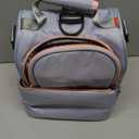 NCVI Breastmilk Cooler Bag with 2 Ice Pack, Breast Pump Bag with Cooler Fits 6 Bottles, Double Layer Breast Milk Baby Bottle Cooler Bag, for Travel, Nursing Mom Daycare, Work, Picnic (Grey)