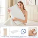 LuckyClover Cervical Neck Pillow for Sleeping, Contour Memory Foam Pillows for Sleeping, Adjustable Ergonomic Bed Pillow,Support for Side Back Stomach Sleepers(White)