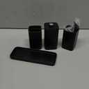 ZCCZ Matte Black Bathroom Accessory Sets, 4 Pieces Bathroom Accessories Complete Set Vanity Countertop Accessory Set, Includes Lotion Dispenser Soap Pump, Tumbler, Toothbrush Holder and Tray