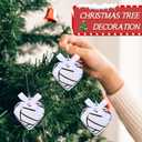 Jenaai 15 Pcs Ball Ornaments for Christmas Tree Heart Shape Sports Ornament Ball with Marker Pen Xmas Tree Hanging Decorations Gift Keepsake for DIY Craft Team Player Sports Holiday (Volleyball)