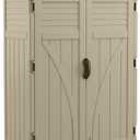 Suncast Outdoor Storage Shed, Water Resistant Resin Vertical Outdoor Storage Cabinet for Patio, Garden Tools, Cushions, & Equipment, Weatherproof Multi-Wall Design, 54 cu. ft., Made in USA