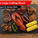 Thirteen Chefs Extra Large 24 x 18 Black Cutting Board, 0.5 Inch Thick HDPP, NSF Certified for Food Service and Professional Kitchens