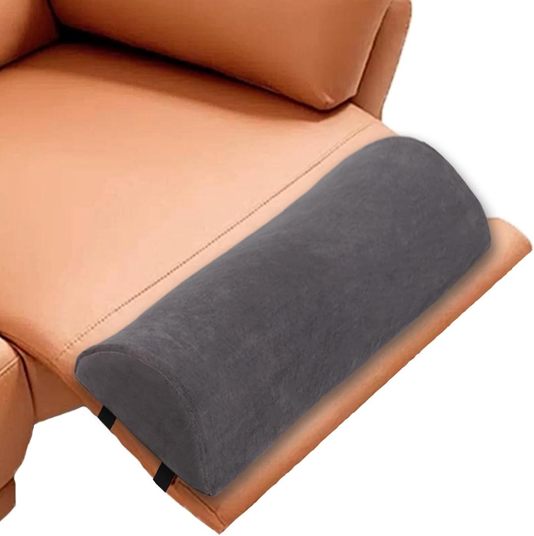 Recliner Foot Pillow High Resilience Foam - Leg Pillow for Sleeping Soft and Supportive Half Moon Bolster Pillow Recliner Pillows for Headrest Back Lumbar Support (Grey)
