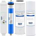 IPW Industries Universal 4-Stage Under Sink Reverse Osmosis Replacement Filter Kit | Replace Every 6-12 Months for Pure, Refreshing Water (4 Piece Set)