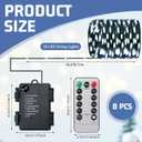 8 Pack Battery Operated String Lights 16.4 ft Fairy Lights 50 LED with Auto Timer Dark Green Copper Wire Twinkle for Indoor Outdoor Christmas Trees Wreath Decoration Patio Bedroom (White)