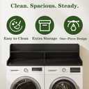 2-Tier Washer Dryer Countertop, 27.6" x 54" Laundry Countertop for Washer and Dryer, Laundry Room Organization and Storage, Black