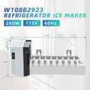 W10882923 Refrigerator Ice Maker Assembly, Durable and Reliable, Stable Ice-Making, Replaces AP6037857, WPW10377151, WPW10377147, W10377147, 4455397, W10300024, PS11769140