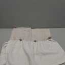 Farmhouse Boho Linen Button Valance for Kitchen Window Dining Room Rustic Cafe Cotton Valance for Small Windows Bathroom Bedroom Vintage Macrame Valances Rod Pocket 1 Panel (Beige,W39 L20 inch)