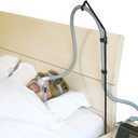 LONYEON CPAP Hose Holder - CPAP Hose Hanger for Bed Avoid Tangling and Prevent Blockage,Keeps The Air Hose Up and Away from Your Face and Arms to Make You Sleep Better,Black (Triangle Base-Height Fixed)