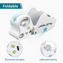 JARLINK 30X 60X Illuminated Jewelers Loupe Magnifier, Foldable Jewelry Magnifier with Bright LED Light for Gems, Jewelry, Coins, Stamps, etc