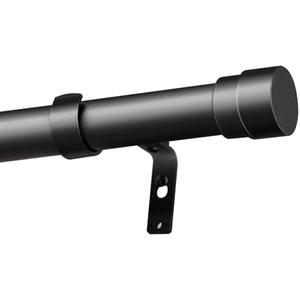 Heavy Duty Curtain Rods for Windows 16-137 Inches 1 Inch Diameter Adjustable Curtain Rod Modern Decorative Drapery Rods Easy Installation Telescoping Window Single Curtain Rod (Black,16-137") Heavy Duty Curtain Rods for Windows 16-137 Inches 1 Inch Diameter Adjustable Curtain Rod Modern Decorative Drapery Rods Easy Installation Telescoping Window Single Curtain Rod (Black,16-137")
