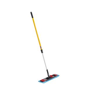 Rubbermaid Commercial Products Microfiber Adaptable Flat Mop Kit for WaveBrake Yellow Extendable Handle for Heavy-Duty Cleaning/Hardwood/Tile/Laminated Floors in Kitchen/Lobby/Office