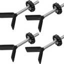 4 Pack Baby Gate Banister Adapter Y-Spindle Rods M8(8mm) for Pressure Mounted Baby and Pet Safety Stair Gates with Extra Long Wall Mounting Screws Rod Bolts