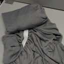 NeColorLife Square Ottoman Cover Jacquard Fabric Ottoman Slipcover Thick Stretchable Footrest Stool Covers for Oversized Square and Rectangle Ottoman,Large Size,Grey