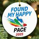 3 x ZAGKOO Christmas Running Gifts for Women, Men - Running Ornament for Christmas Tree, Cross Country Gifts for Runners Women, Track Runner Female - Marathon Gift Ideas - Ceramic Ornament 2025 Decoration