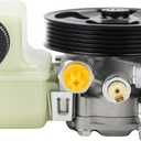 Power Steering Pump with Pulley & Reservoir Compatible with Ford Fusion Mercury Milan 2.3L L4 2006 2007 2008 2009, Replacement for 21-5179, 6E5Z3A696AB