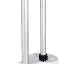 NEIKO 60167A Toilet Plunger with Holder for Brush and Bathroom Plunger Set, Clean Aluminum Handle, White Plunger Caddy, Toilet Brush Set for Cleaning Toilet Bowl (Set: 3 Piece)