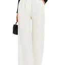 FUNYYZO Wide Leg Pants Women's High Elastic Waisted in The Back Business Work Trousers Long Straight Suit Pants
S