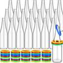 Tioncy Ring Toss Outdoor Carnival Backyard Adults Fun Target Glass Bottles with Mixed Color Rings Hoops for Family Outside Sport Party Accessories