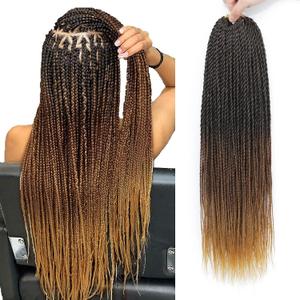 NAYOO Small Crochet Hair Senegalese Twist 18 Inch 8 Packs Ombre Crochet Braids Pre-Looped, 35 Strands/Pack Crochet Twist, Ombre Senegalese Twist Crochet Hair for Black Women(18 Inch, 1B/30/27)