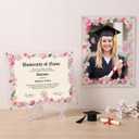 Novabright 2 Set 2026 5.5x8.5 Floral Acrylic Graduation Certificate Frame Pressed Wildflower Wall Mount Floating Picture Frame A4 Photo for Graduation Diploma Degree Document Memory Picture Gift