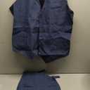 Dsteng Mens Linen Suit 2 Piece Short Suits for Men Casual Summer Beach Wedding Suit Linen Vest Shorts Set, 4XL