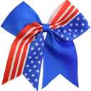 Pack Of 3 4th of July Baby Hair Clips Star Flag Bow Clips Infant Toddler Independence Day Party Dress Up Hair Accessories