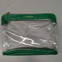 Heavy Duty Clear Cosmetic Bag Waterproof Transparent Travel Makeup Toiletry Organizer Bag (Green, Pack of 4)