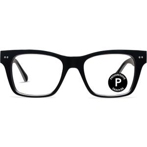 LOOK OPTIC Cosmo Progressive Reader-Stylish Unisex Reading Glasses, Prescription-Quality (Black)