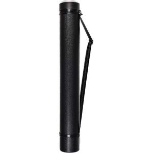 CALPALMY 1-Pack Extendable Poster Tubes Expand from 24.5 to 40 with Shoulder Strap | Carry Documents, Blueprints, Drawings and Art | Black Portable Durable Round Storage Cases with Lids and Labels, large
