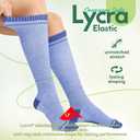 Compression Socks Women & Men, 15-20 mmHg Bamboo Viscose Knee High Soft Support for Flying Travel Daily (Small-Medium, I7-3pairs (Purple&lavender&turquoise))