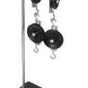Metal Pulley Block Set with Stand, 13.4 Inch Physics Experiment Kit - Block and Tackle Pulley System for Science Project, Educational Laboratory Mechanics Equipment for Kids & Classroom