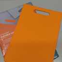 Linoroso Flexible Kitchen Cutting Board - Made from BPA Free Material - Cutting Mark Prevention, 10x14 Inches, Non-Slip Design - Easy-Care Kitchen Essential, Orange