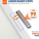 MAGZO Magnetic Screen Door Fit Door Size 32 x 80 Inch, Screen Size 34" x 81" Strong Magnet Door Mesh with Reinforced Hook & Loop for Patio Door, Sliding Door, White