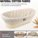 Walfos 6 Pieces 10 Inch Oval Bread Proofing Basket Cloth,Rattan Baking Dough Basket Cover Liner, Sourdough Banneton Proofing Cloth, Fermentation Basket Linen Liner for Baking Supplies