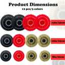 12Pcs Black Gold Red Party Decorations Paper Fans Hanging Honeycomb Paper Fan for Autumn Wedding Birthday Parties Baby Shower Christmas Wall Backdrop Decor