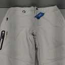 TBMPOY Men's Snow Pants Fleece Lined Hiking Winter Waterproof Softshell Ski Outdoor Insulated Climbing Pants Zipper Pockets 32/XL