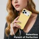 for iPhone 17 Pro Case, Compatible with MagSafe, Screen Protector +[Integrated Silicone Camera Control Button], Shockproof Protective Magnetic Case for iPhone 17 Pro 6.3", Buttercream Yellow