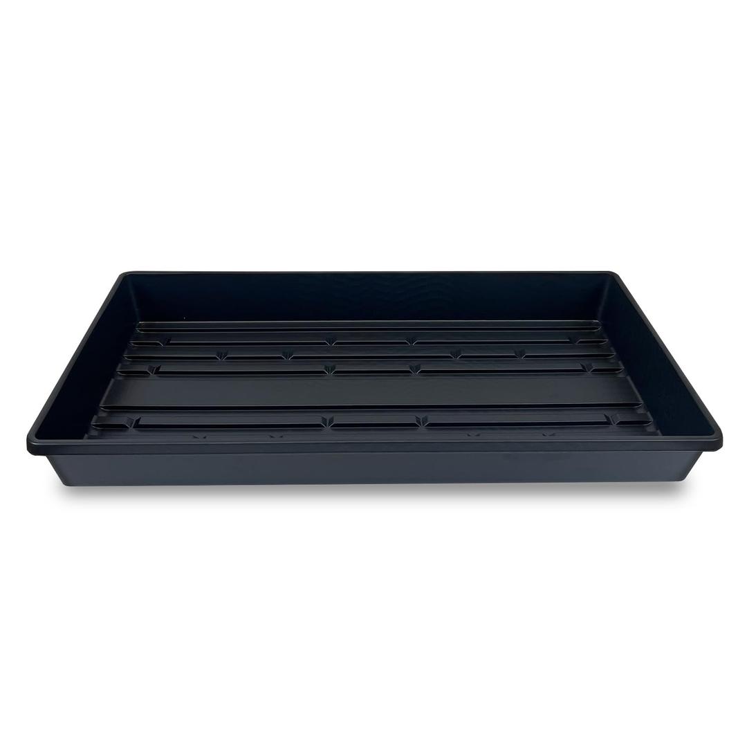 5 Pack of Durable Black Plastic Growing Trays (Without Drain Holes) 21" X 11" X 2" - Flowers, Seedlings, Plants, Wheatgrass, Microgreens & More (Pack of 5)