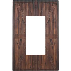 Outlet Covers Rustic Brown Barn Door Retro Wood Plank 1 Gang Wall Plate Single Rocker Light Switch Cover Country Decorative GFCI Receptacle Cover Electrical Switchplate for Home Decor