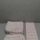 3 Pcs Empty Mahjong Bag Set, Thickened Pink Bow Quilted Carrying Bag Set with Two Wrappers, Card Bags, Mahjong Racks and Card Pusher Drawstring Bags (Case Only)