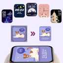 RUIMEN Smart Watches for Women Men (Answer/Make Calls) Compatible with iPhone/Android Phones, 1.85" HD Screen Fitness Tracker Heart Rate Monitor 100+ Sports Tracker Watch Waterproof (Milky White)