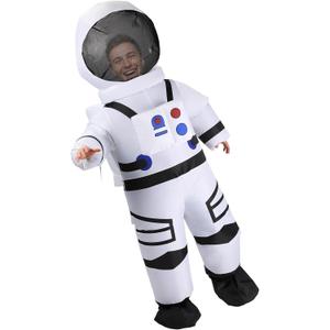 Adults Inflatable Astronaut Costume, Funny Blow Up Spacesuit Cosplay Outfit, Unique Christmas Gift for Men Women (Large-X-Large)