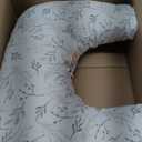 Boppy Nursing Pillow Cover - Soft, Hypoallergenic Washable Microfiber Bottle & Breastfeeding Pillow Covers (Redesigned Feeding Pillow Sold Separately) - Gray Gentle Leaves