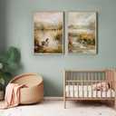 YUFXSTZV Vintage Mallard Duck Pond Wall Art Room Wall Decor 16x24 Unframed, 16x24 posters