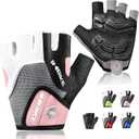 INBIKE 5mm Padded Half Finger Bike Bicycle Cycling Gloves (Medium, Pink)