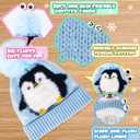 Boys Winter Hat and Gloves Scarf Set for Girls, Kids Knit Beanie Neck Mitten Cap Snow Accessories for Toddler Gifts